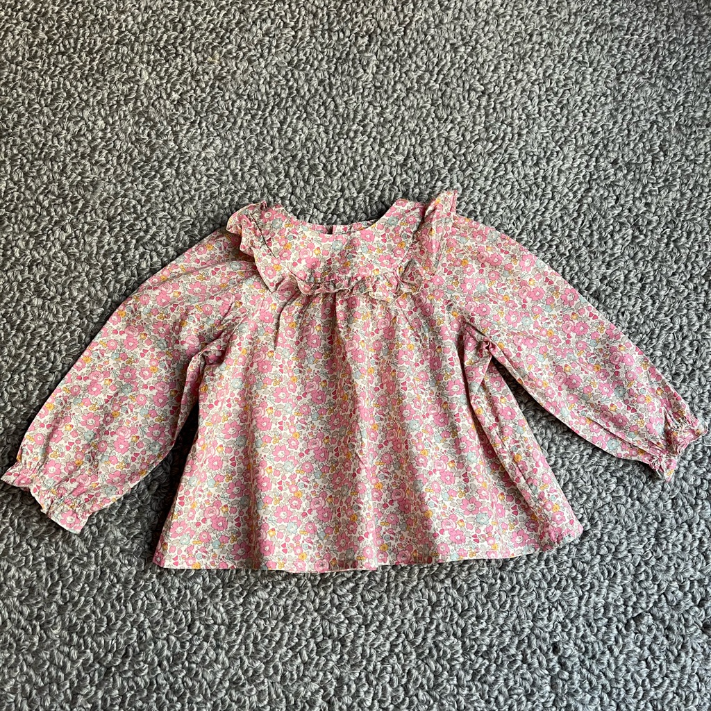 Bonpoint Pink Floral Kids Blouse